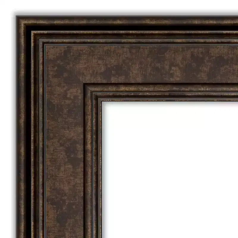 Miroir sur pied bronze pleine longueur à crête non biseautée