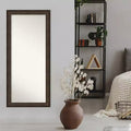 Miroir sur pied bronze pleine longueur à crête non biseautée