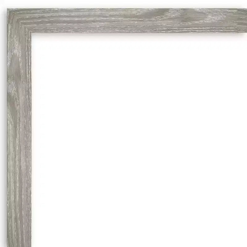 Miroir carré pleine longueur gris tourterelle lavé pouvant être fixé au mur ou à une porte