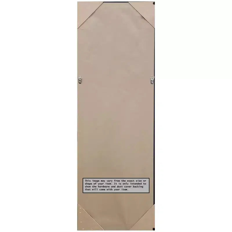 Miroir carré pleine longueur gris tourterelle lavé pouvant être fixé au mur ou à une porte