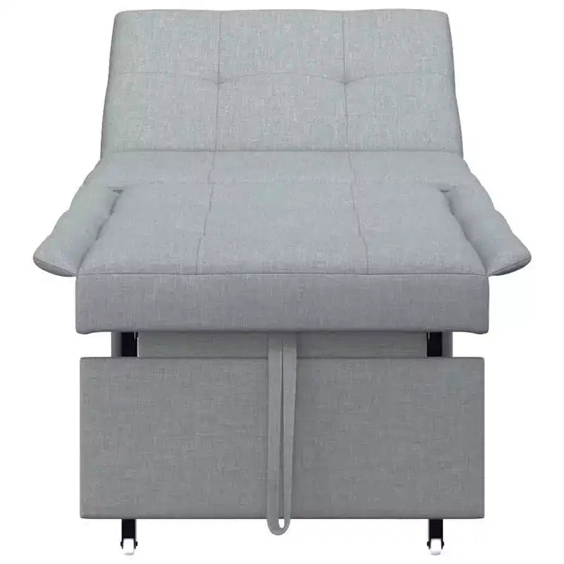 Canapé-lit en tissu gris clair