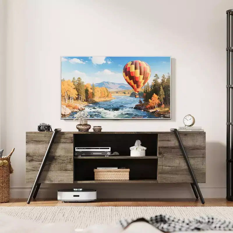Meuble TV console média moderne avec étagère réglable
