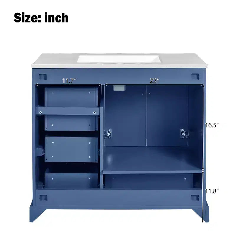 Meuble de salle de bain avec lavabo et rangement, Armoire de rangement de salle de bain