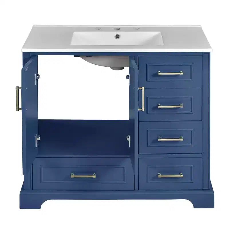 Meuble de salle de bain avec lavabo et rangement, Armoire de rangement de salle de bain