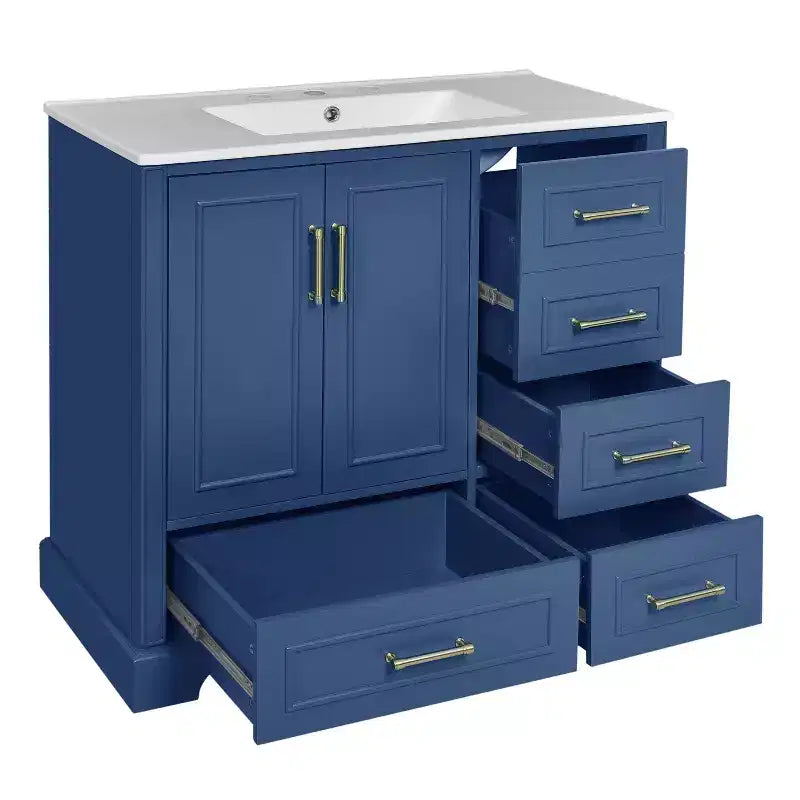 Meuble de salle de bain avec lavabo et rangement, Armoire de rangement de salle de bain
