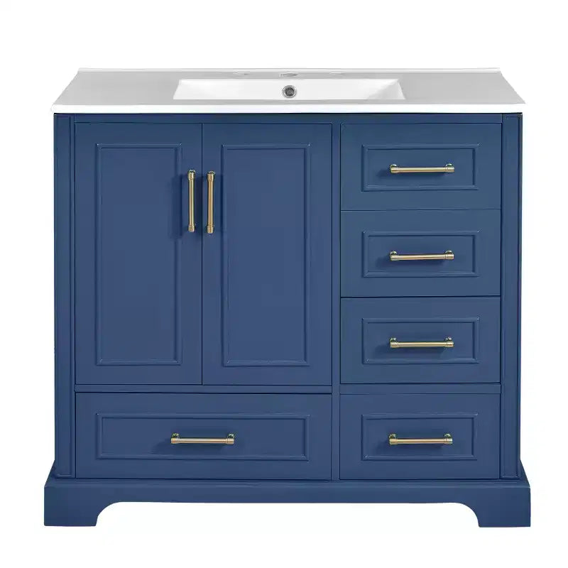 Meuble de salle de bain avec lavabo et rangement, Armoire de rangement de salle de bain
