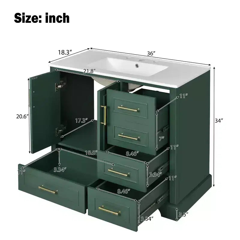 Meuble de salle de bain avec lavabo et rangement, Armoire de rangement de salle de bain