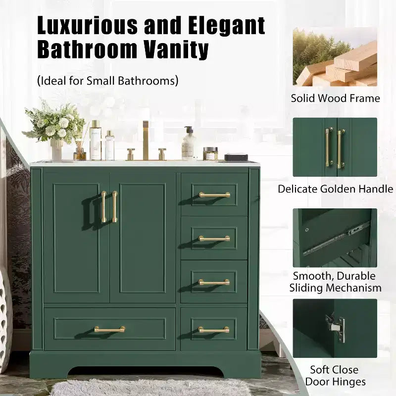 Meuble de salle de bain avec lavabo et rangement, Armoire de rangement de salle de bain