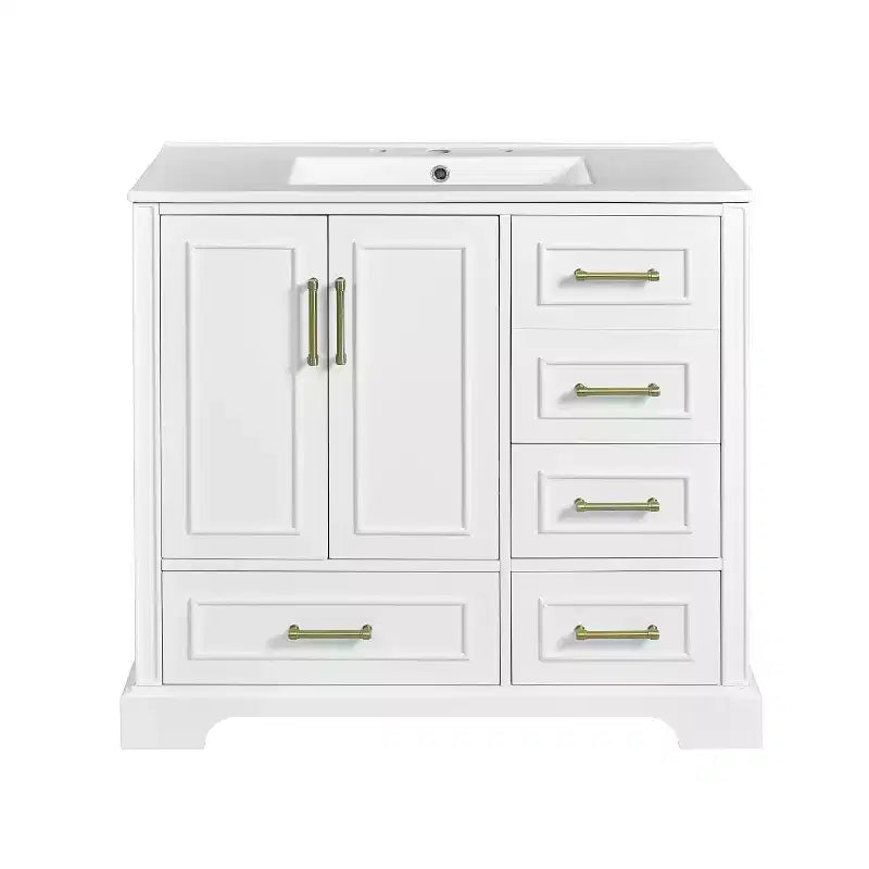 Meuble de salle de bain avec lavabo et rangement, Armoire de rangement de salle de bain