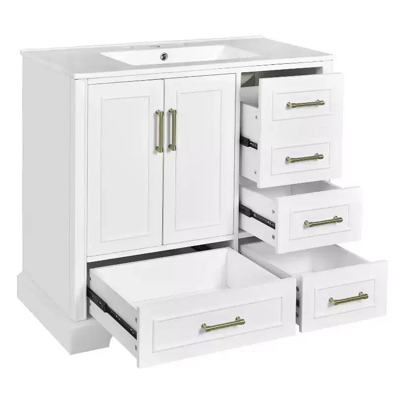 Meuble de salle de bain avec lavabo et rangement, Armoire de rangement de salle de bain