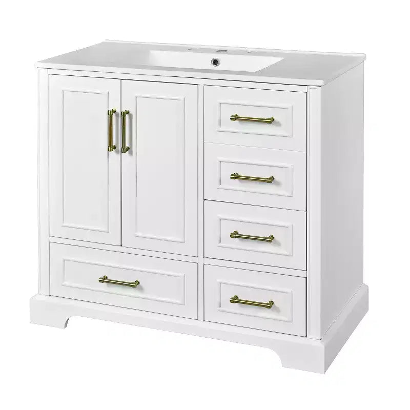 Meuble de salle de bain avec lavabo et rangement, Armoire de rangement de salle de bain
