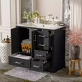 36 Bathroom Vanity Sink Combo with Storage , Bathroom Storage Cabinet with Soft Close Doors and Drawers