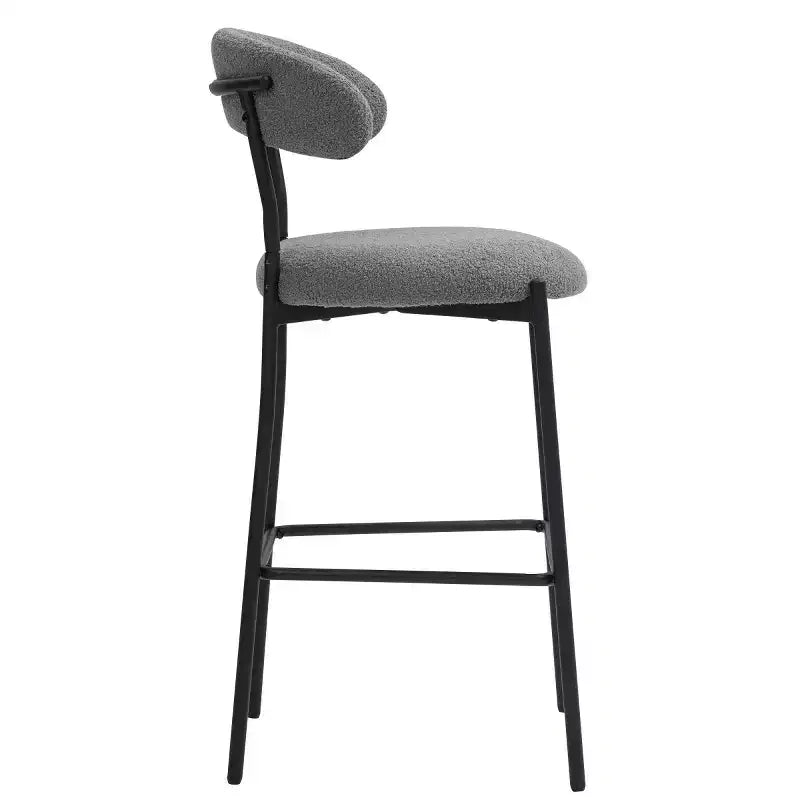 Tabourets de comptoir Teddy modernes avec dossier confortable, chaises de comptoir