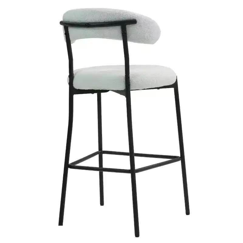 Tabourets de comptoir Teddy modernes avec dossier confortable, chaises de comptoir