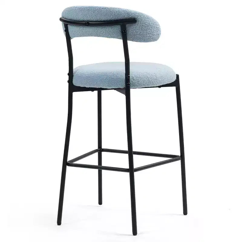 Tabourets de comptoir Teddy modernes avec dossier confortable, chaises de comptoir