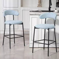 Set of 2 Modern Teddy Counter Height Stools with Comfortable Backrest, Counter Chairs for Kitchen Island, Home Bar, or Restaurant-Panipeachy