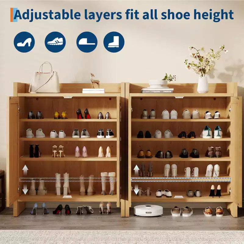 Meuble de rangement pour chaussures en rotin Meuble de rangement autoportant de style fermier