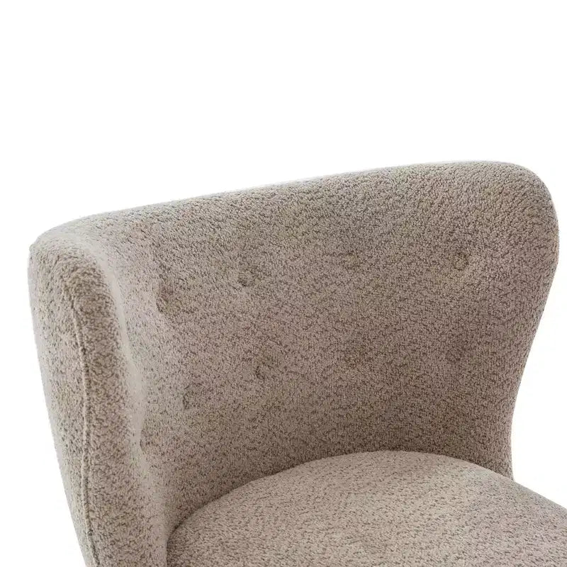 Fauteuil d'appoint avec dossier incurvé et pieds en bois de bouleau