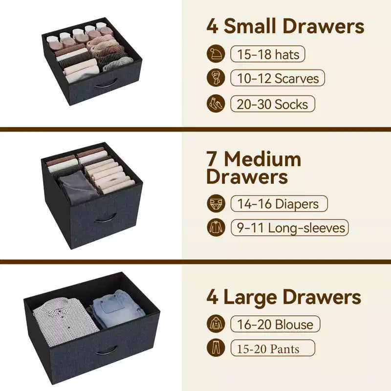 Armoires de rangement, Armoires de rangement en tissu
