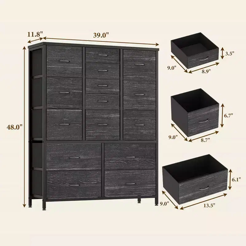 Armoires de rangement, Armoires de rangement en tissu