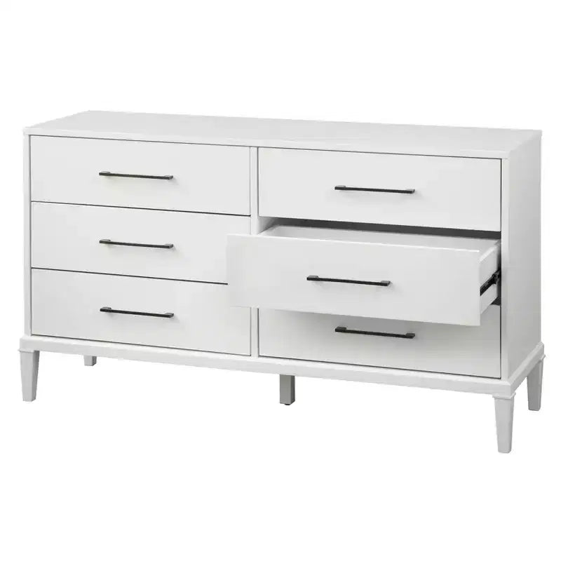 Commode de style ferme moderne avec pieds en bois d'hévéa massif