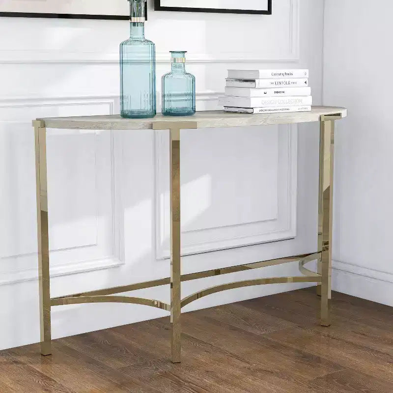 Table basse semi-circulaire Champagne
