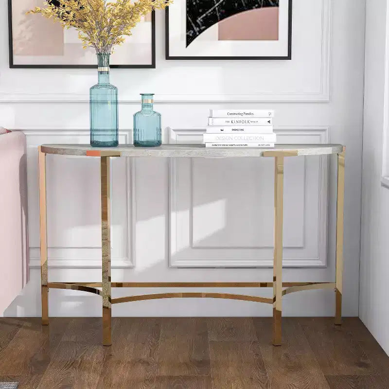 Table basse semi-circulaire Champagne