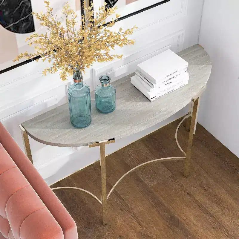 Table basse semi-circulaire Champagne