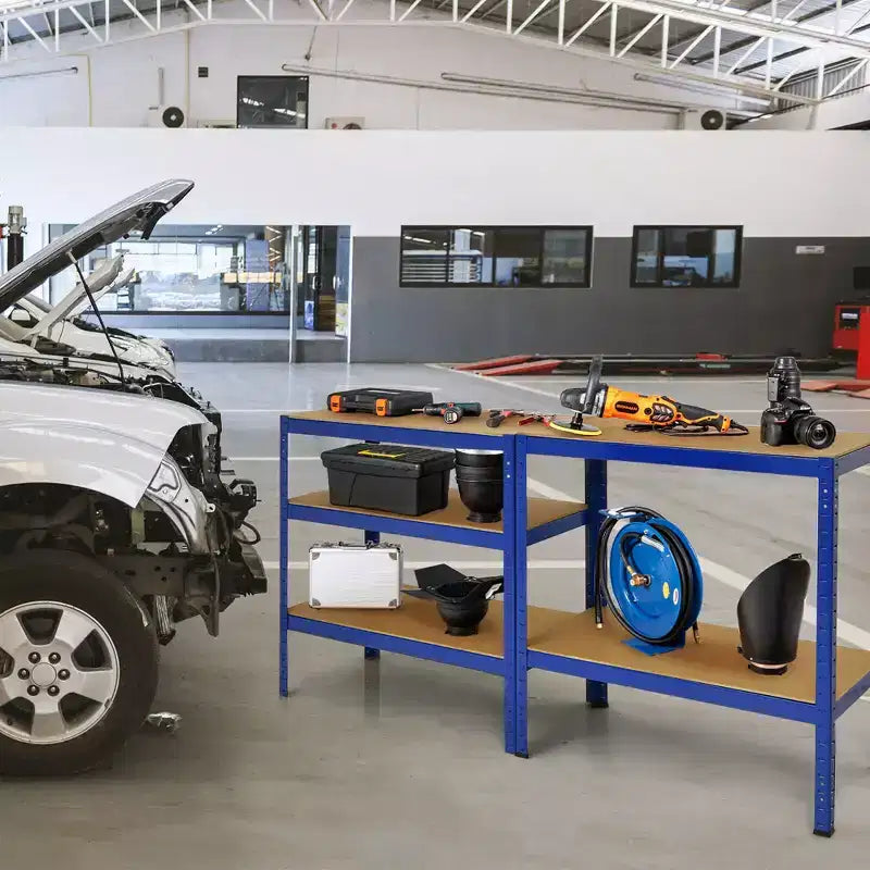 Étagère de Garage en Acier Robuste à 5 Niveaux avec Tablettes Réglables