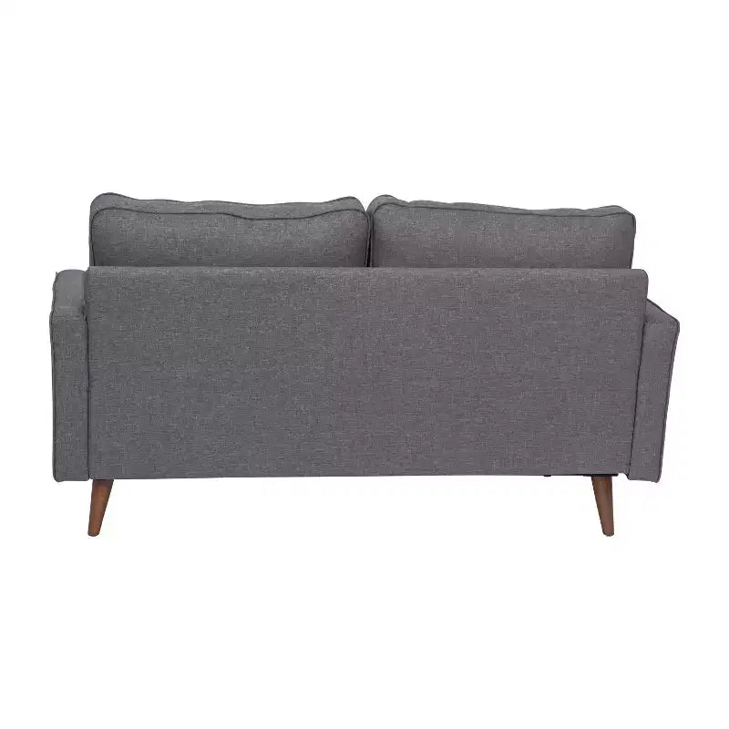 Canapé Loveseat Moderne avec Revêtement Capitonnage et Pieds en Bois Massif