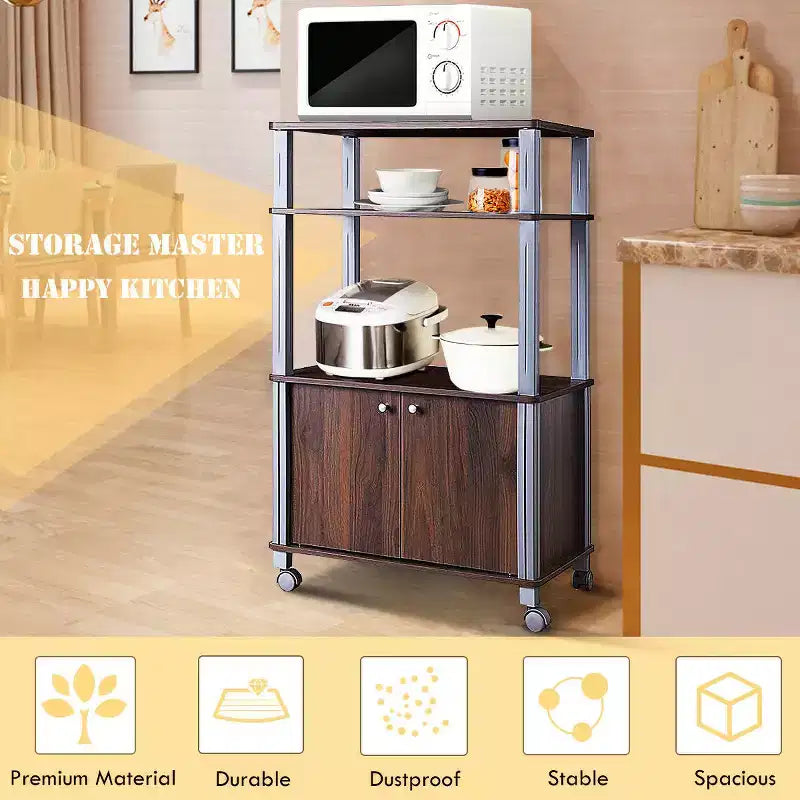 Étagère de Boulanger Support de Four à Micro-ondes Rangement de Cuisine