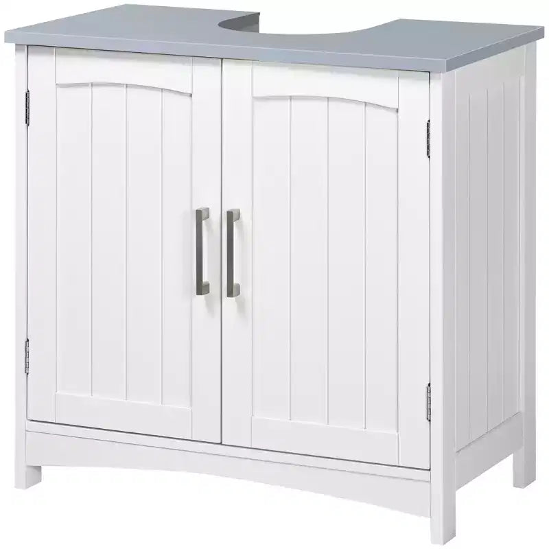 Meuble bas sous évier à double porte avec rangement