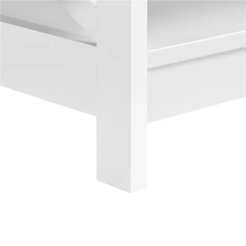 Table basse à 2 niveaux en bois avec étagère de rangement