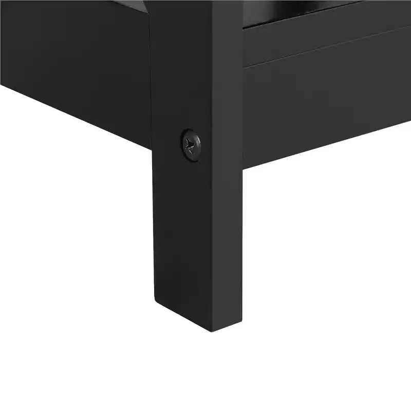 Table basse à 2 niveaux en bois avec étagère de rangement