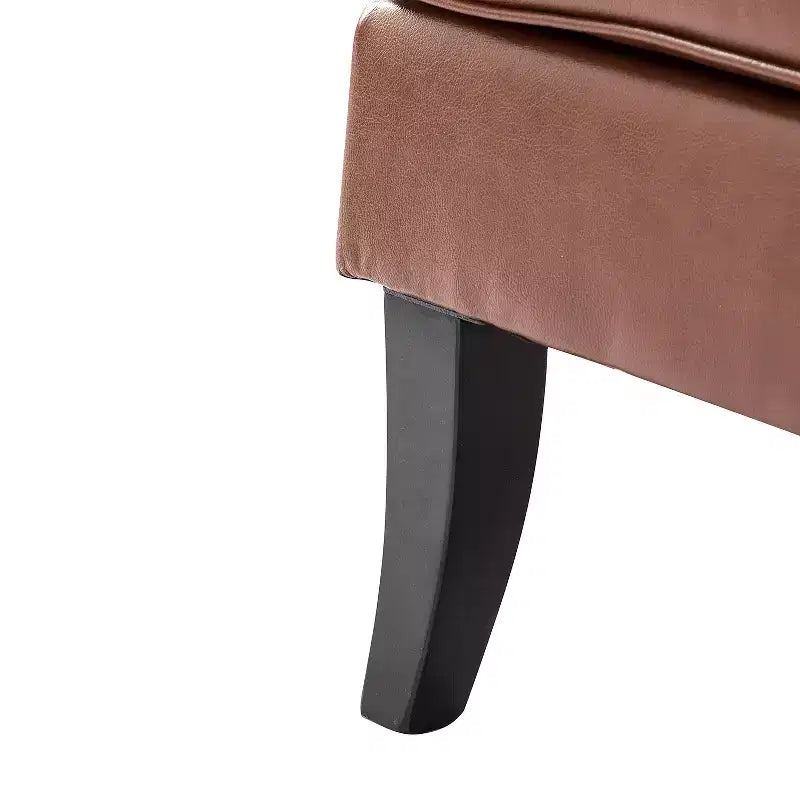 Fauteuil d'appoint rembourré en bois, couleur Céladon