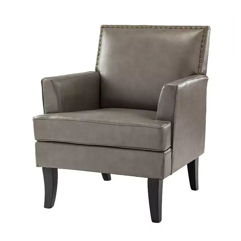 Fauteuil d'appoint rembourré en bois, couleur Céladon