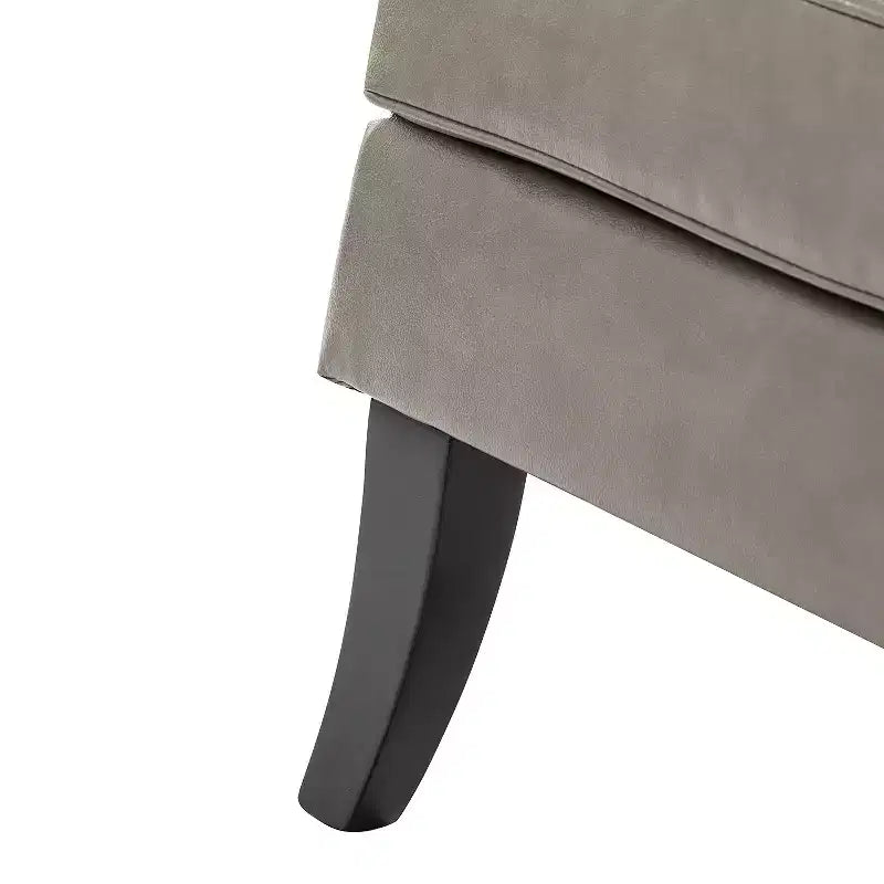 Fauteuil d'appoint rembourré en bois, couleur Céladon