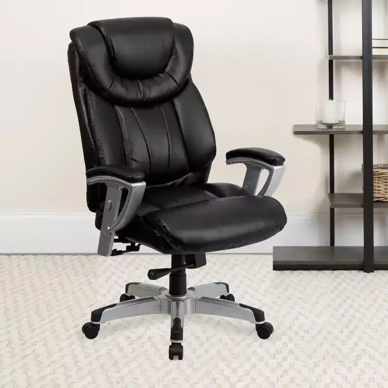 Chaise de bureau ergonomique à dossier haut pour personnes de grande taille et fortes