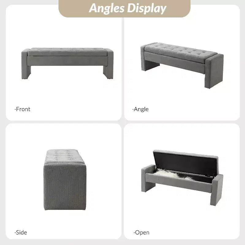Banc de rangement capitonné moderne