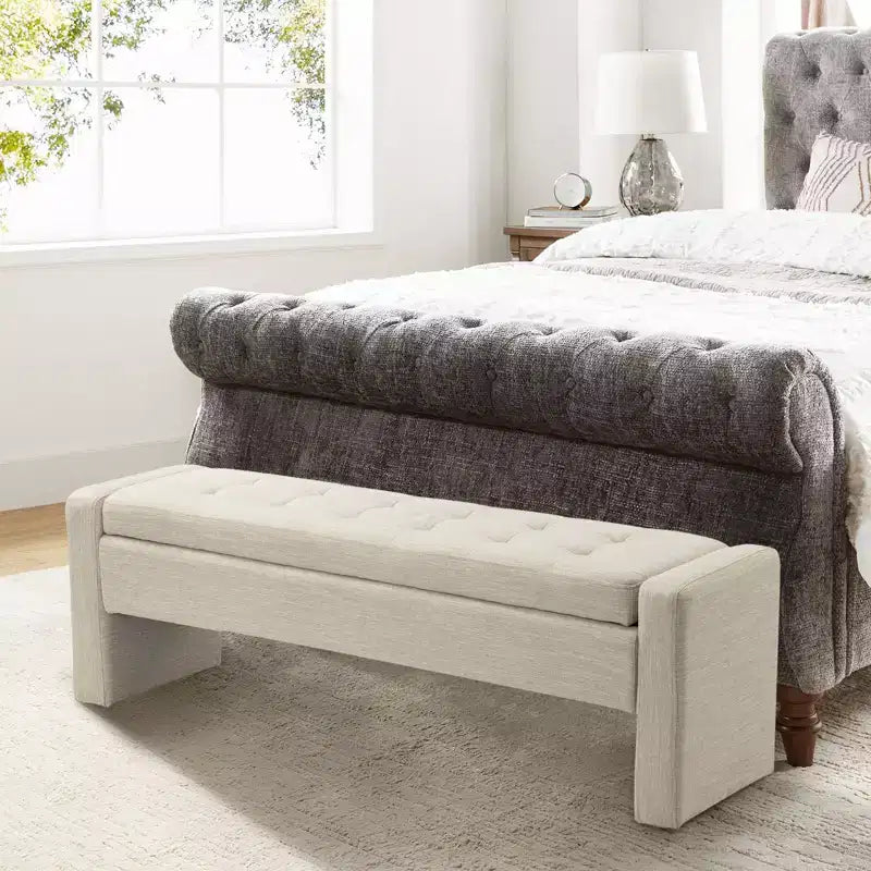 Banc de rangement capitonné moderne