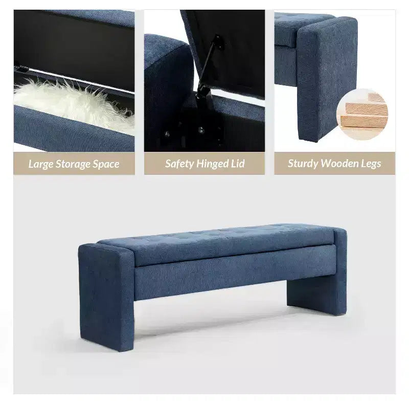 Banc de rangement capitonné moderne