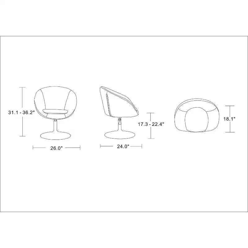 Chaises Réglables en Hauteur en Mélange de Laine