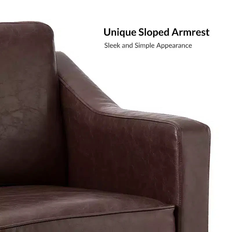 Fauteuil en cuir végane de transition avec coussin d'assise amovible