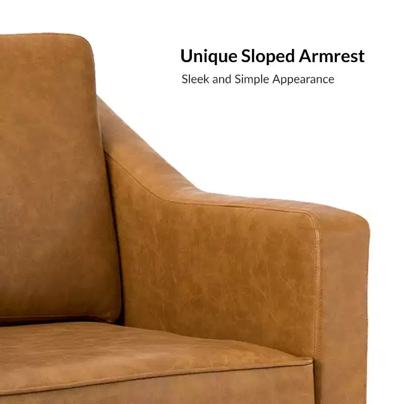 Fauteuil en cuir végane de transition avec coussin d'assise amovible