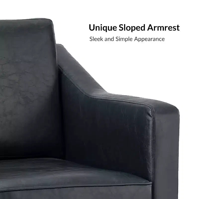 Fauteuil en cuir végane de transition avec coussin d'assise amovible