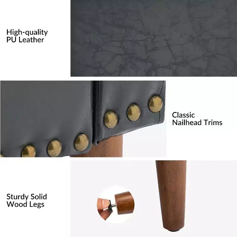 Fauteuil en cuir végane de transition avec coussin d'assise amovible