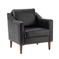 Fauteuil en cuir végane de transition avec coussin d'assise amovible