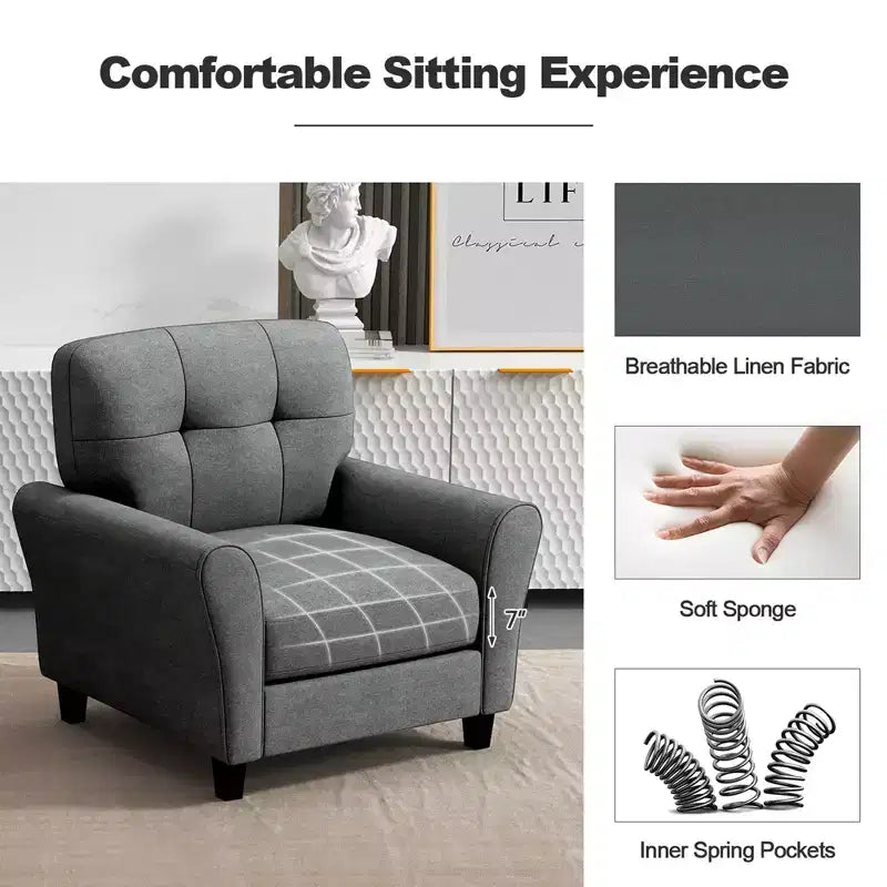 Fauteuil d'appoint moderne rembourré Fauteuil de style scandinave