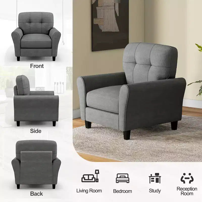 Fauteuil d'appoint moderne rembourré Fauteuil de style scandinave