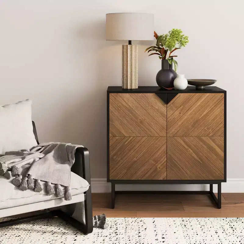 Armoire de rangement 2 portes en bois